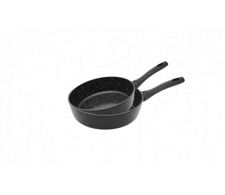 Zestaw 2x patelni głębokich 24/28 cm GRANITEX