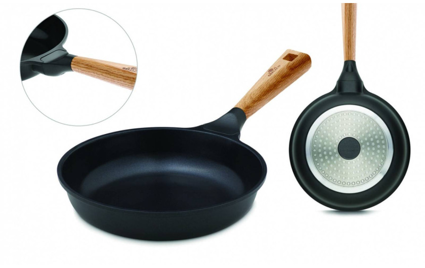 Garnek 24/28 cm + patelnia 24 cm + patelnia grillowa 28 cm + patelnia WOK + deska NATUR