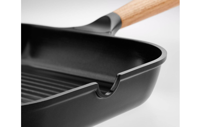 Garnek 24/28 cm + patelnia 24 cm + patelnia grillowa 28 cm + patelnia WOK + deska NATUR