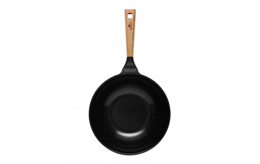 Garnek 24/28 cm + patelnia 24 cm + patelnia grillowa 28 cm + patelnia WOK + deska NATUR
