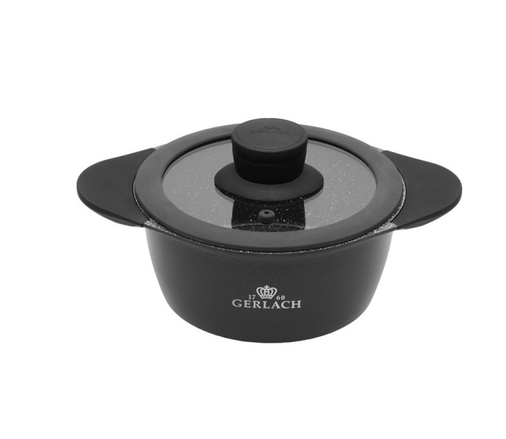 Blend Stone Garnek aluminiowy 1,3l/16 cm z pokrywką