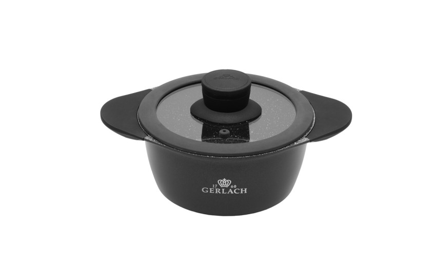 Blend Stone Garnek aluminiowy 1,3l/16 cm z pokrywką