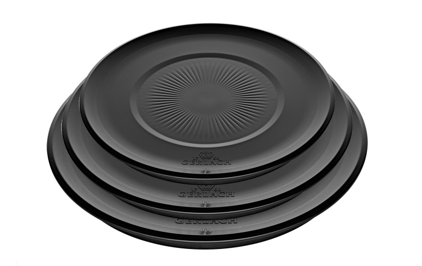 Zestaw garnków 4 el. SMART STEEL + SMART pokrywka uniwersalna 16cm, 18cm, 20cm + pokrywki do przechowywania 3el. - czarne