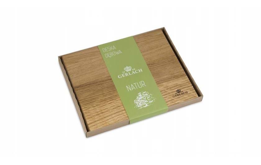 Zestaw noży w bloku SMART BLACK + SMART Ostrzałka Mini + Deska do krojenia dębowa NATUR 30x24 cm
