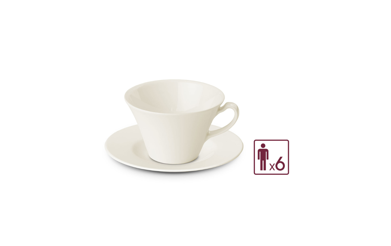 Serwis porcelanowy MUZA 38el. na 6os.: talerze obiadowe 18el.+ filiżanka ze spodkiem 12el. + kubek + salaterka
