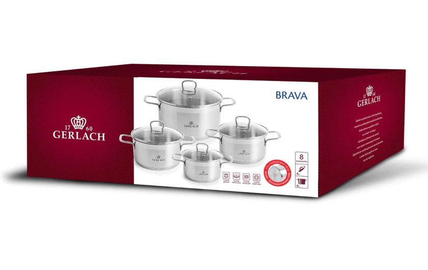 Zestaw garnków 8 el. BRAVA