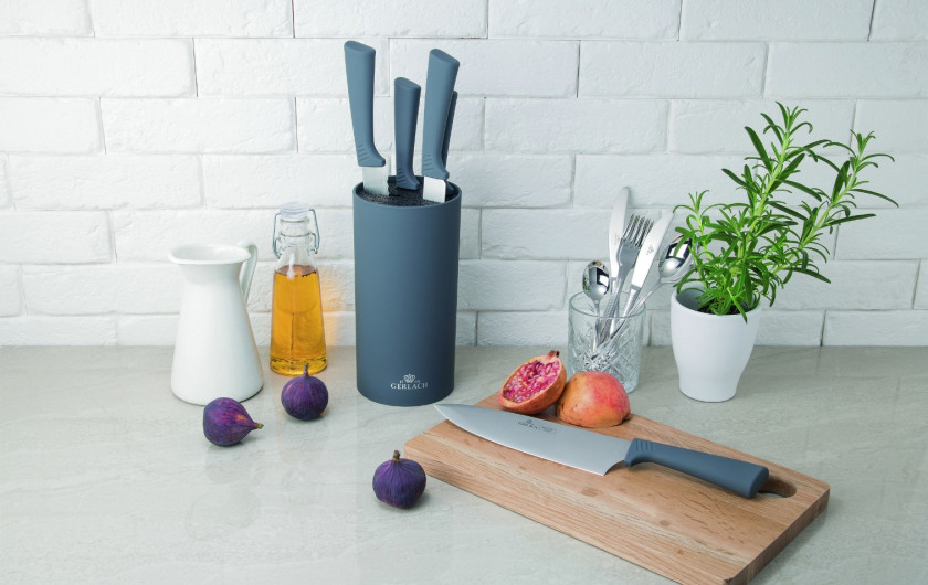 Zestaw noży w bloku SMART GREY