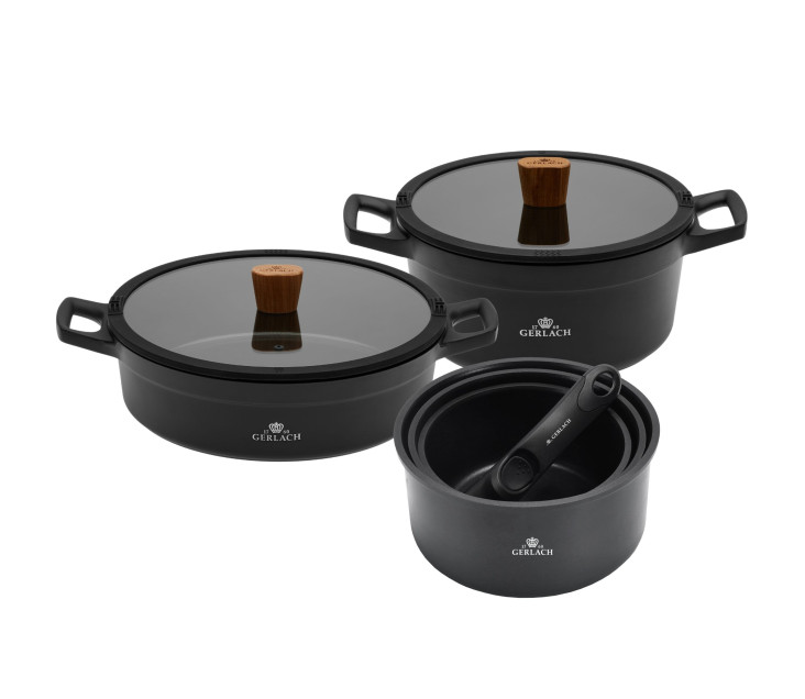 Zestaw garnków 4 el. SMART + garnki 24/28 cm NATUR
