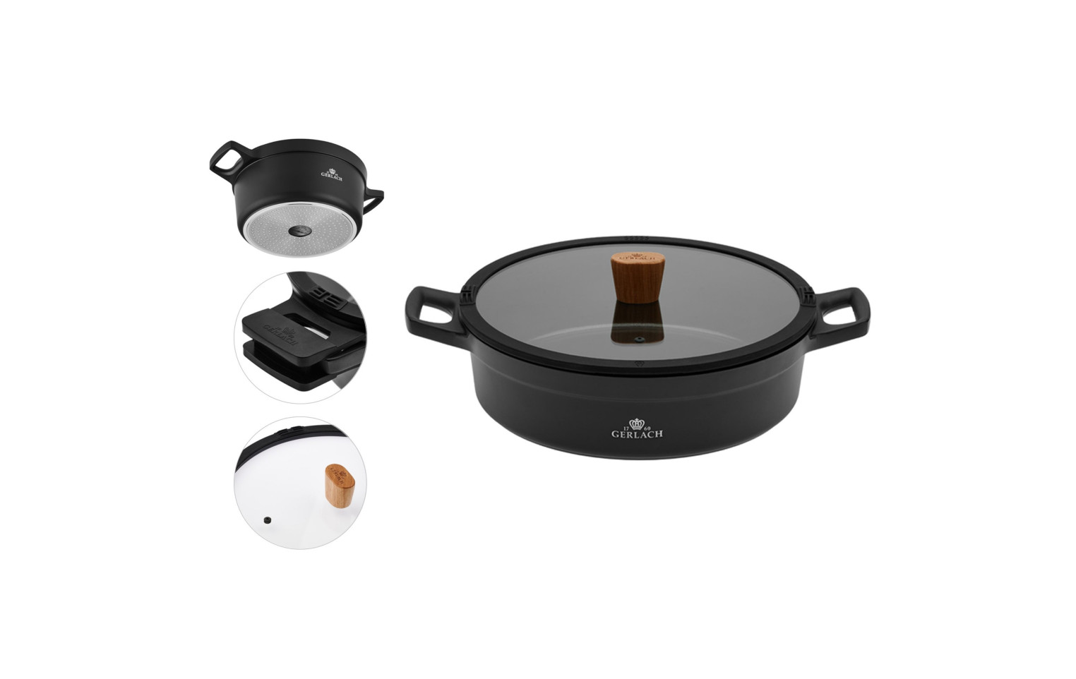 Zestaw garnków 4 el. SMART + garnki 24/28 cm NATUR