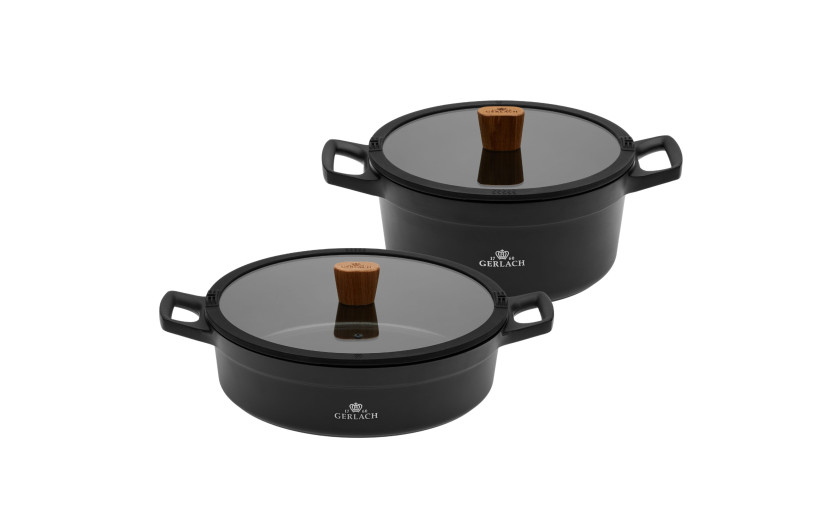 Zestaw 2x NATUR garnek aluminiowy z powłoką ceramiczną 24/28cm