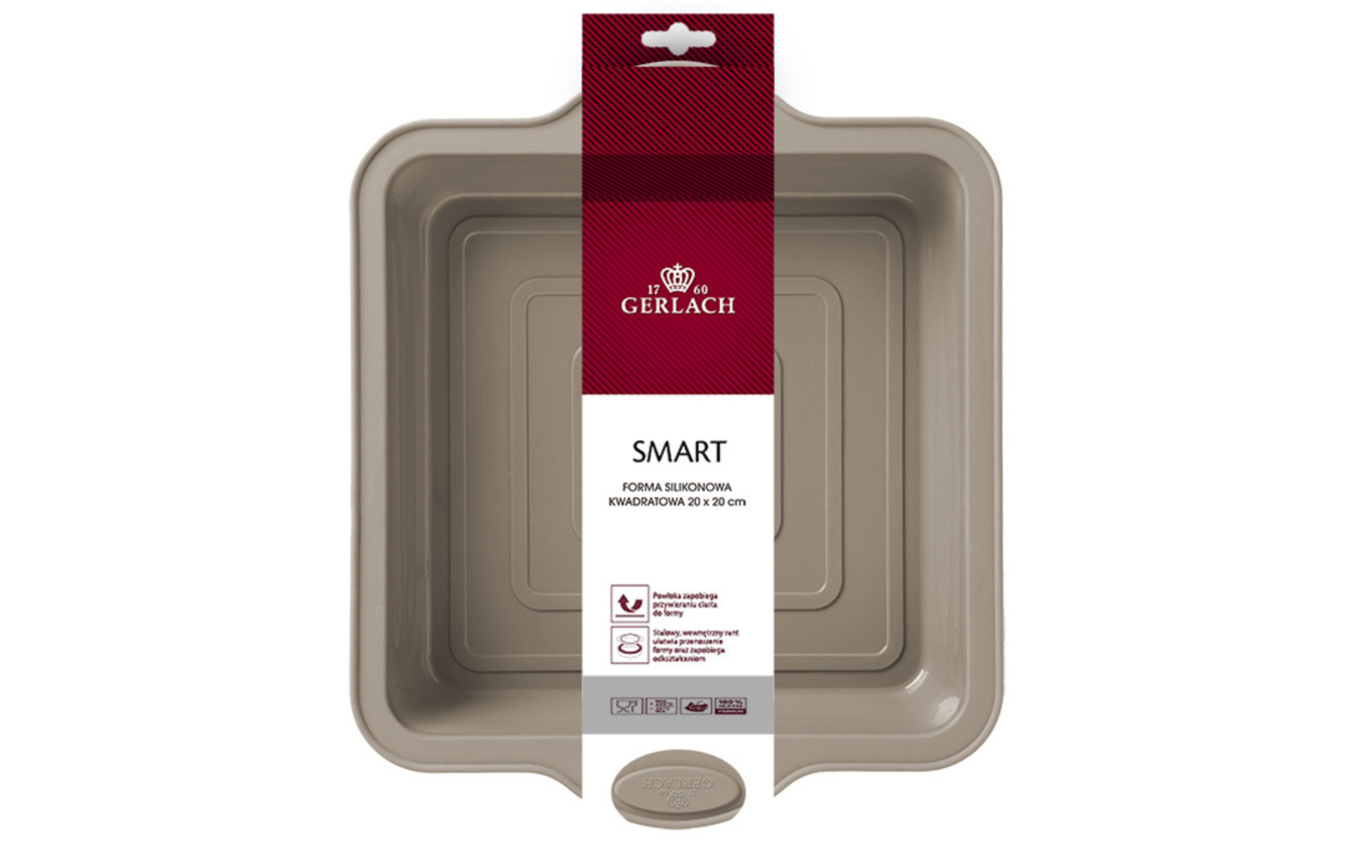 Silikonowa forma do pieczenia kwadratowa 20cm SMART