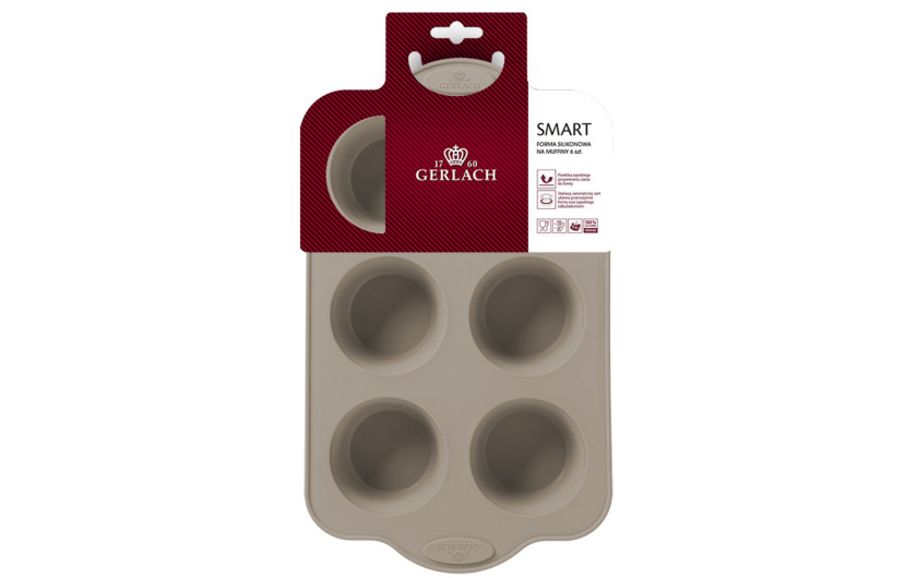 Silikonowa forma do pieczenia na muffiny 6szt SMART