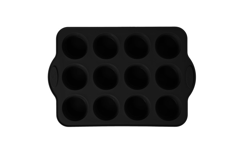 Silikonowa forma do pieczenia na muffiny 12szt SMART BLACK