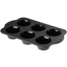 Silikonowa forma do pieczenia na muffiny 6szt SMART BLACK