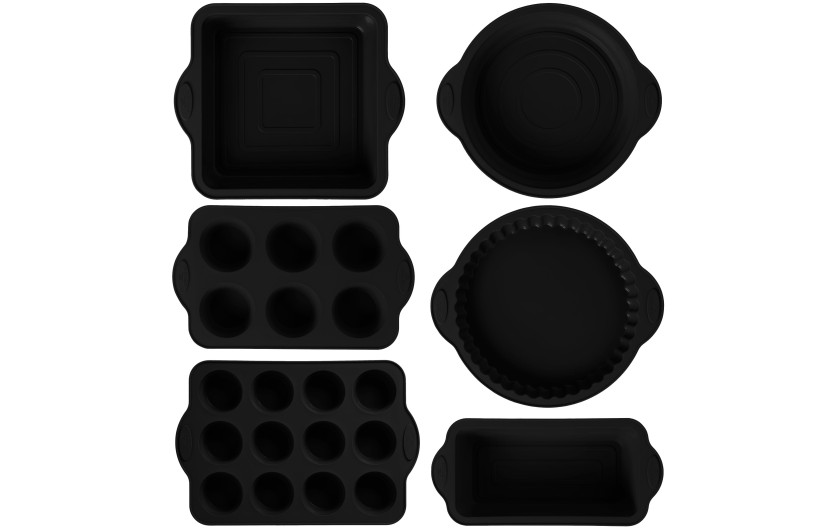 Zestaw form silikonowych do pieczenia 6 el. SMART BLACK