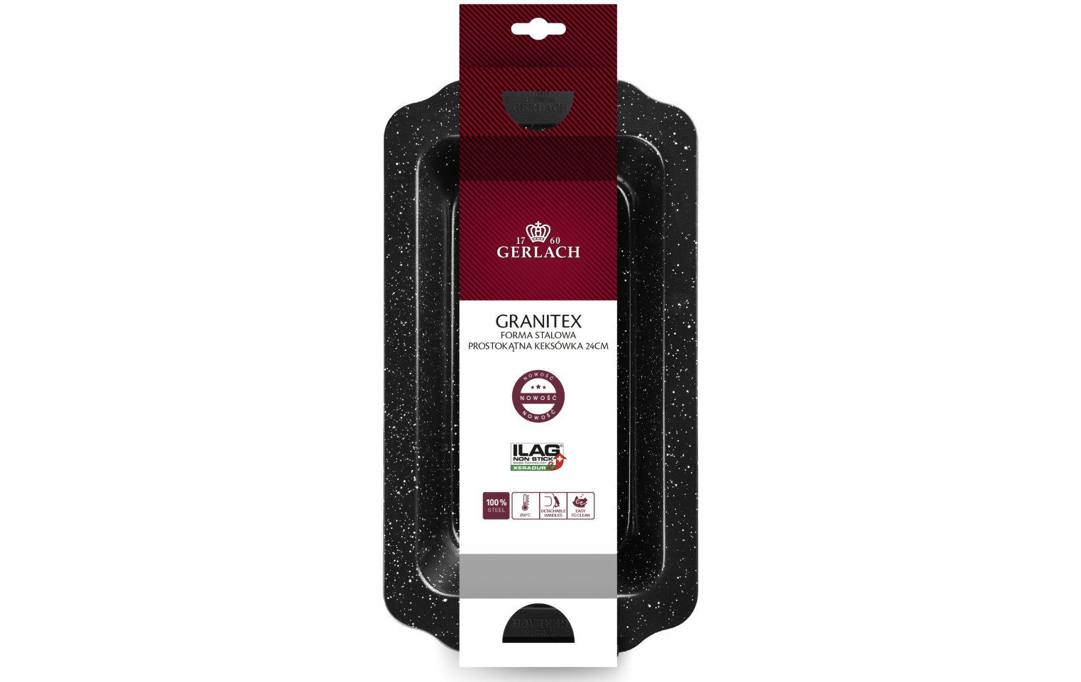 Foremka prostokątna 24 cm GRANITEX