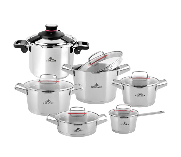 Zestaw garnków 10 el. SUPERIOR + szybkowar 6L AMBIENTE