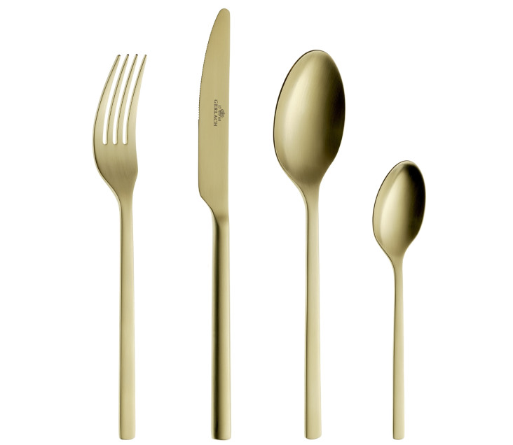 Zestaw sztućców złotych 24 szt. MODERN GOLD