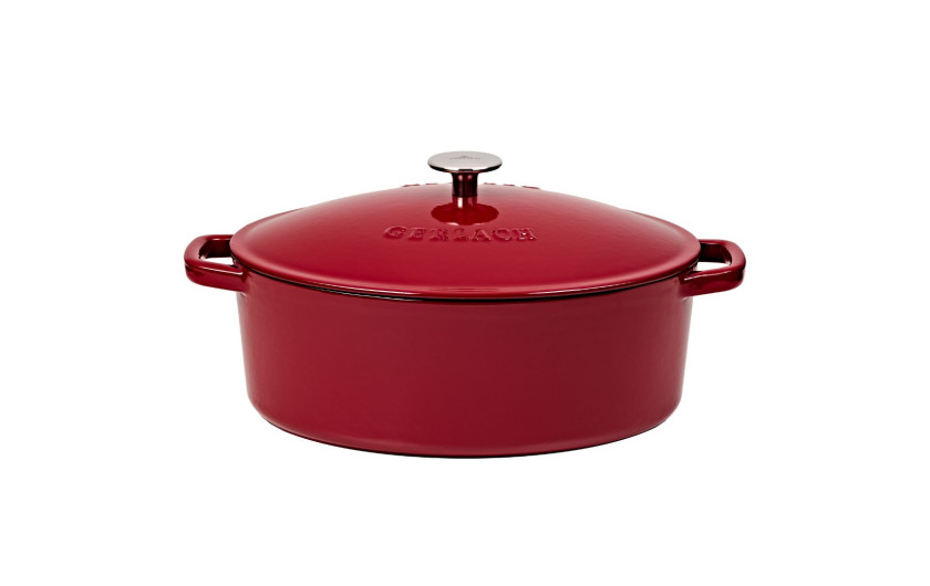 Brytfanna żeliwna bordowa 5,5 l NATUR IRON + Garnek żeliwny bordowy 3 l NATUR IRON