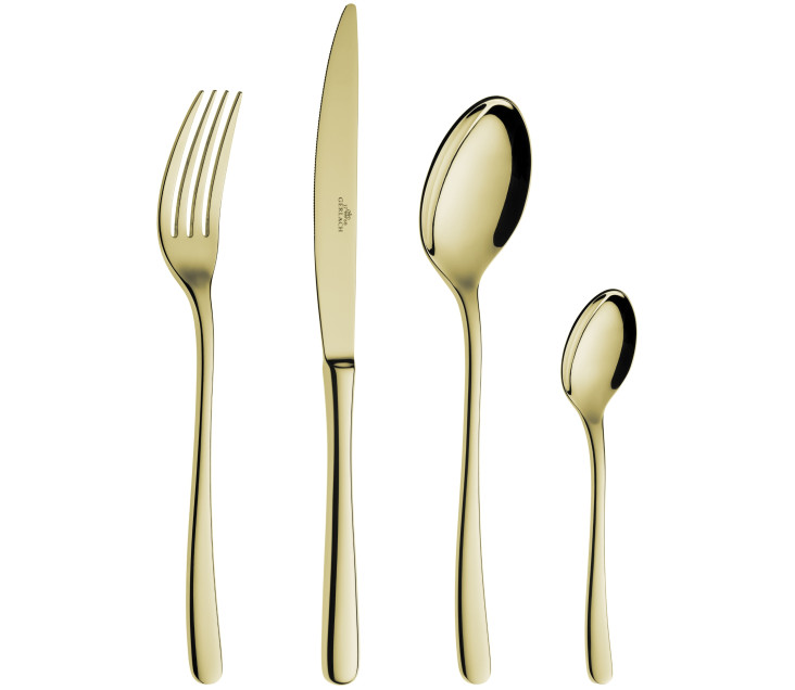 Zestaw sztućców złotych 24 szt. MUZA GOLD