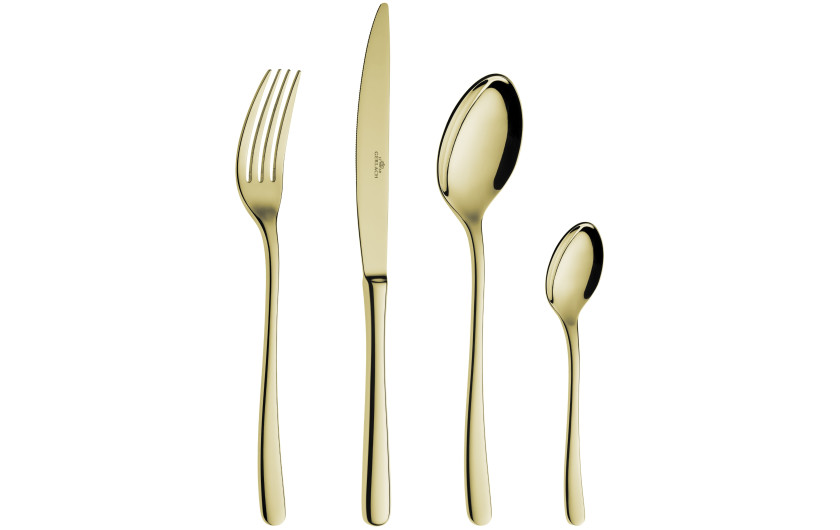 Zestaw sztućców złotych 24 szt. MUZA GOLD