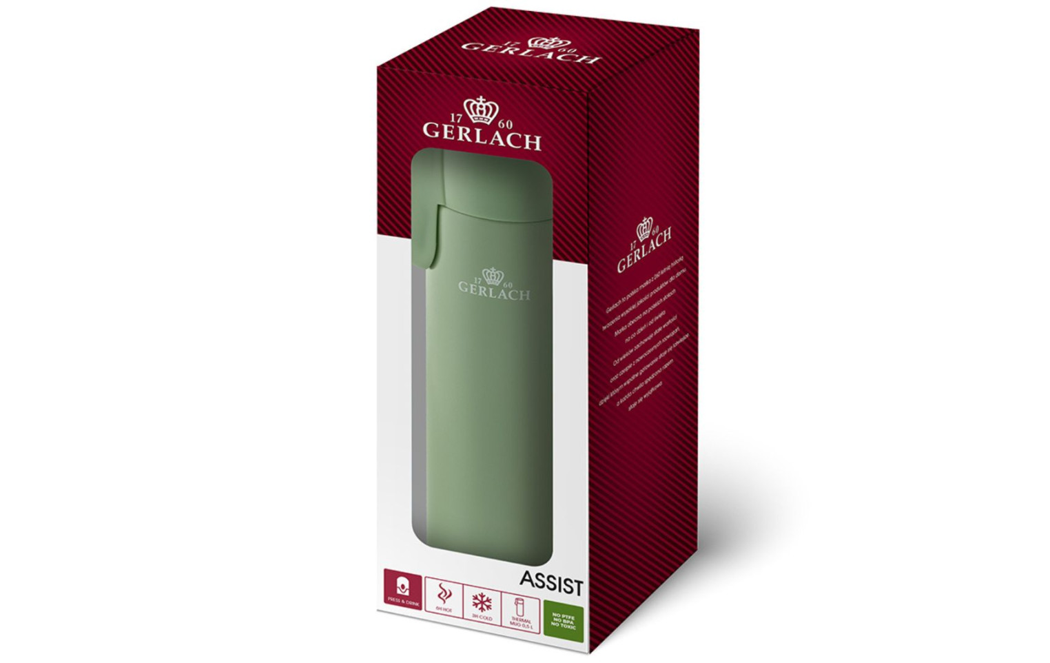 Kubek Termiczny ASSIST 0,5 l – zielony