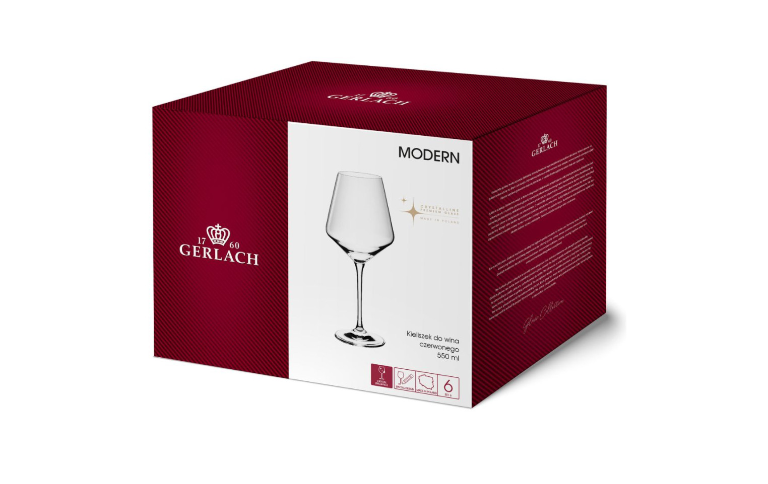 Kieliszki do czerwonego wina MODERN 6 el