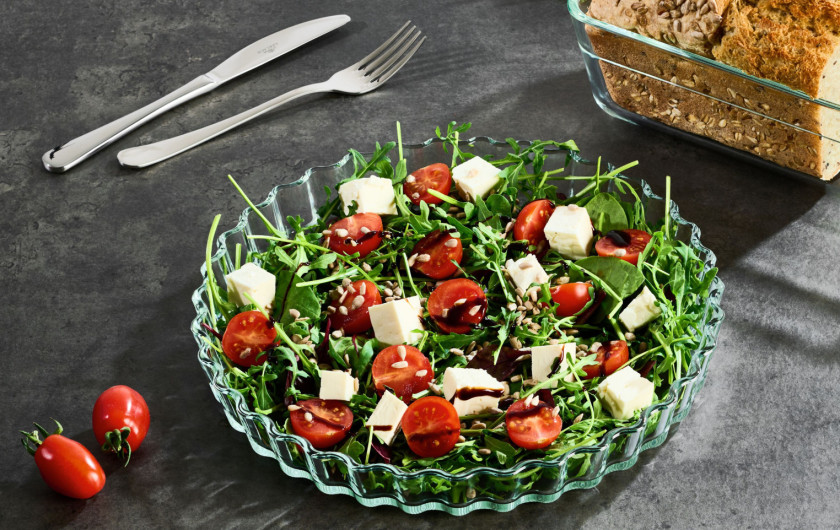 Zestaw Brytfanna żaroodporna FLOW + Żaroodporna forma do tarty FLOW