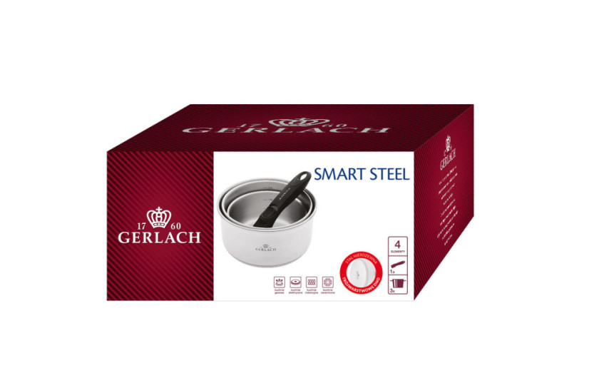 Zestaw garnków 4 el. SMART STEEL
