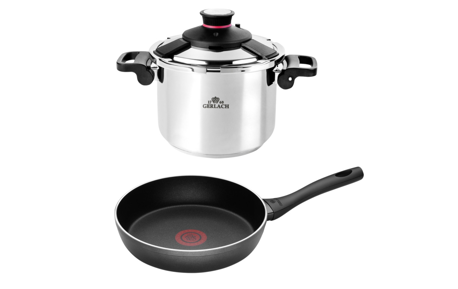 AMBIENTE Szybkowar 6,0l + Patelnia CONTRAST ThermoCoat ILAG Ultimate 28cm