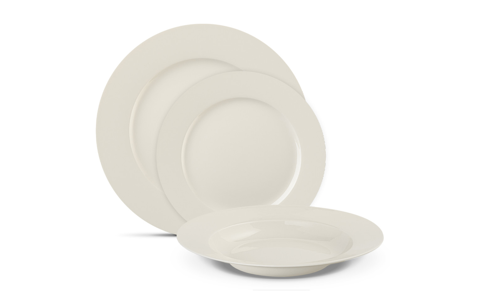 MODERN NEW IVORY Kpl. talerzy obiadowych 18el./6os.