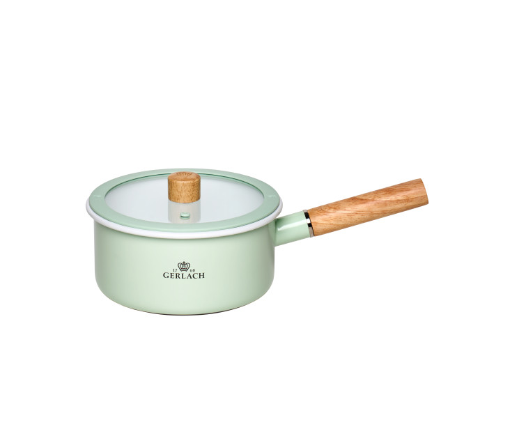 Rondel emaliowany NATUR ENAMEL pastelowozielony 18 cm 2 l