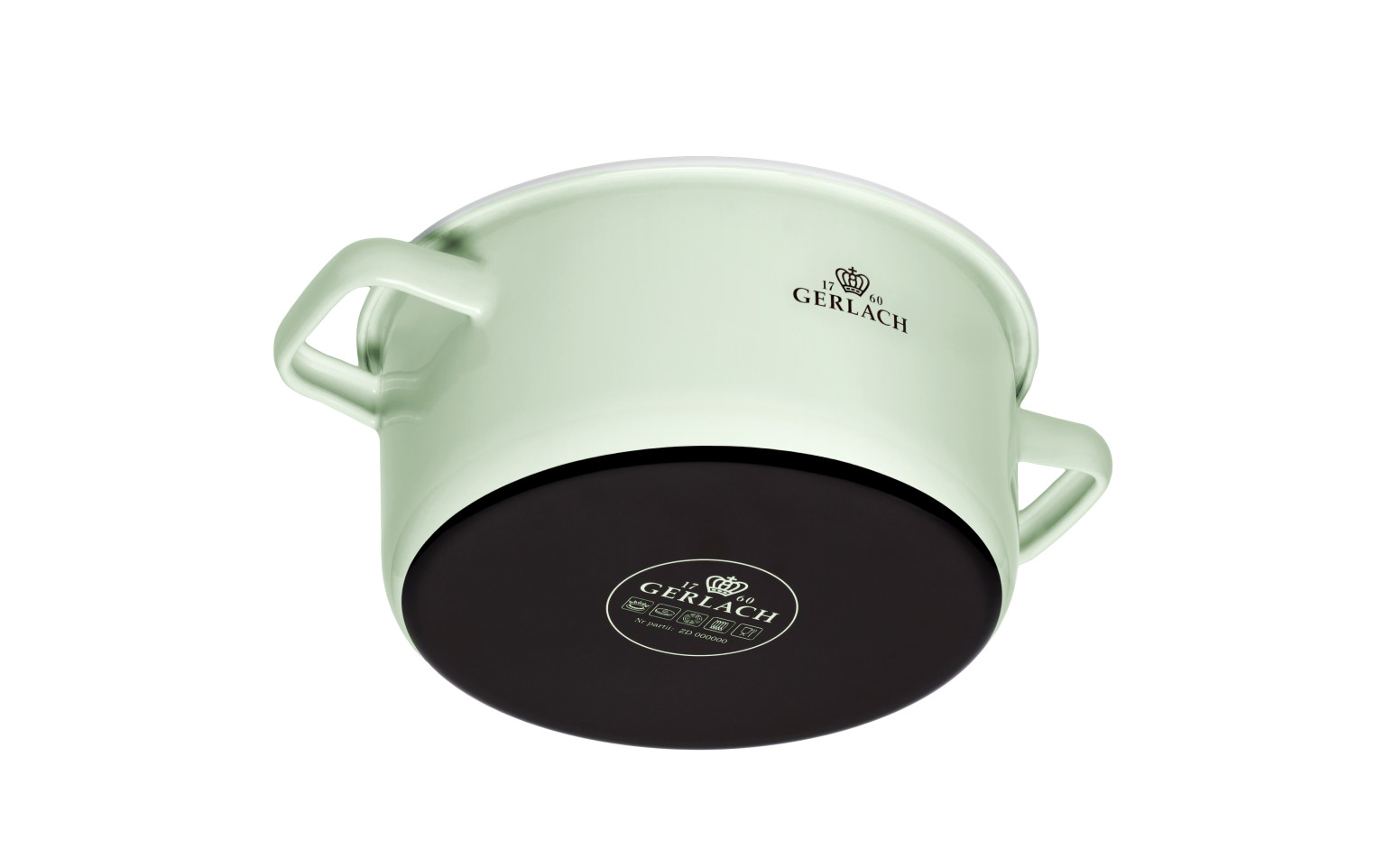 Garnek emaliowany NATUR ENAMEL pastelowozielony 20 cm 3 l