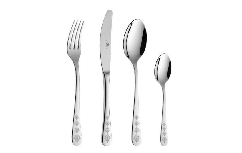 Zestaw sztućców 24 szt. FLOW ORNAMENT ciemny