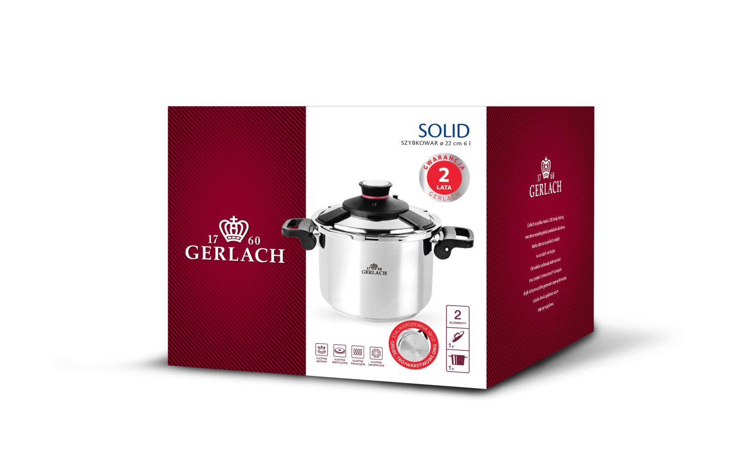Zestaw garnków SUPERIOR 10 el. + Szybkowar AMBIENTE 6l. + Patelnia Wok HARMONY + pokrywa