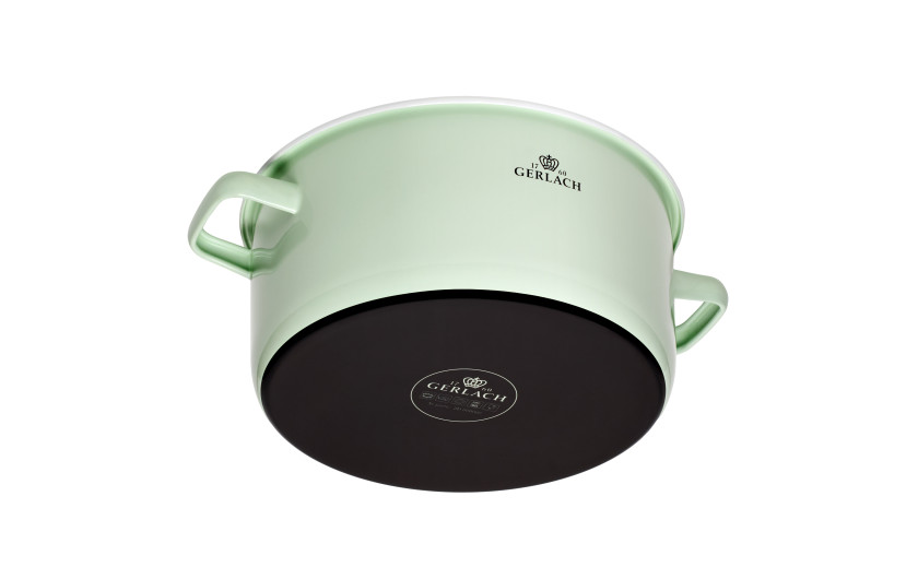 Zestaw kuchenny NATUR pastelowozielony + Zestaw 2x patelnia AMBIENTE THERMOCOAT 24/28 cm