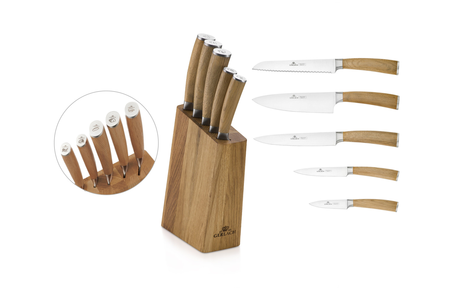 Zestaw kuchenny NATUR biały + Zestaw 2x patelnia AMBIENTE THERMOCOAT 24/28 cm