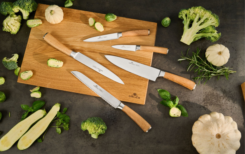 Zestaw kuchenny NATUR biały + Zestaw 2x patelnia AMBIENTE THERMOCOAT 24/28 cm