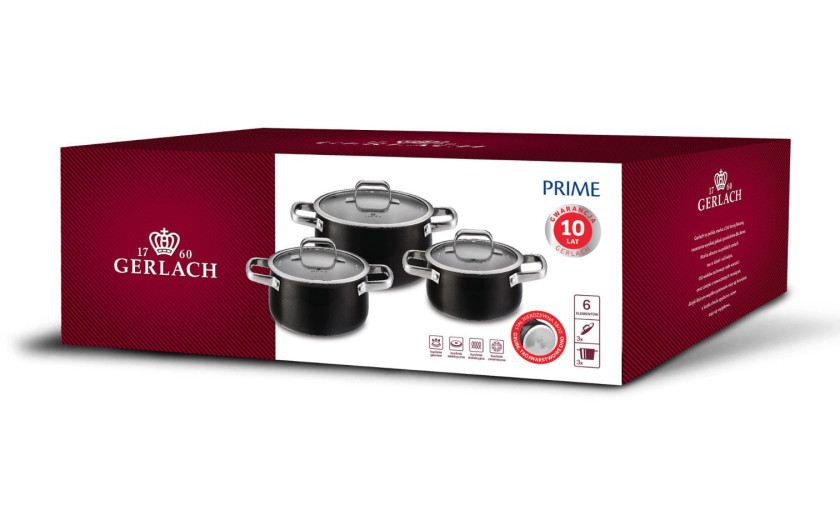 Zestaw garnków 6 el. PRIME