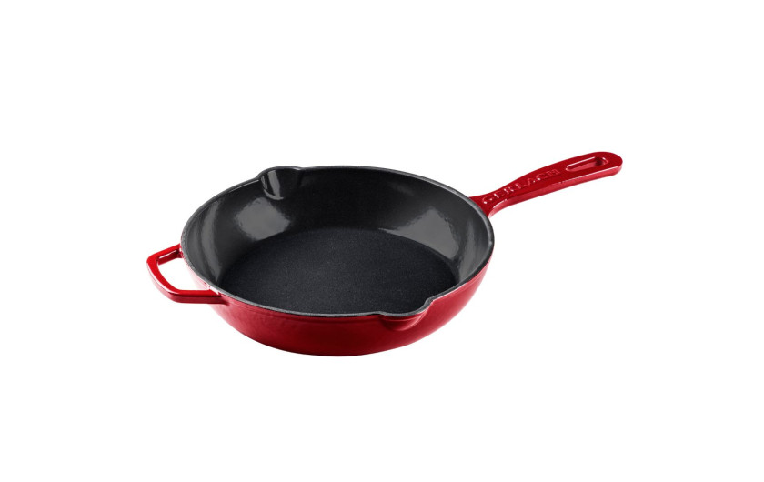 NATUR IRON zestaw bordowy 4el.: Brytfanna żeliwna 5,5l + Garnek żeliwny 3l + Garnek żeliwny 5l + Patelnia żeliwna 28 cm
