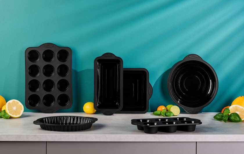 Zestaw form silikonowych do pieczenia SMART BLACK 3 el.