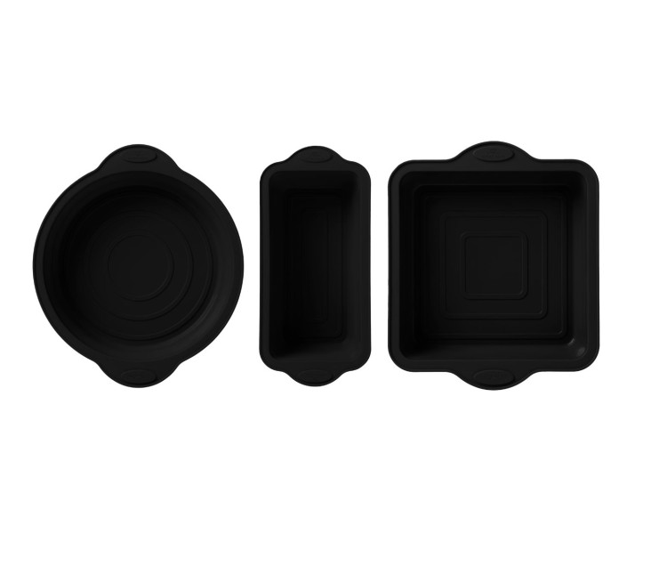 Zestaw form silikonowych do pieczenia SMART BLACK 3 el.