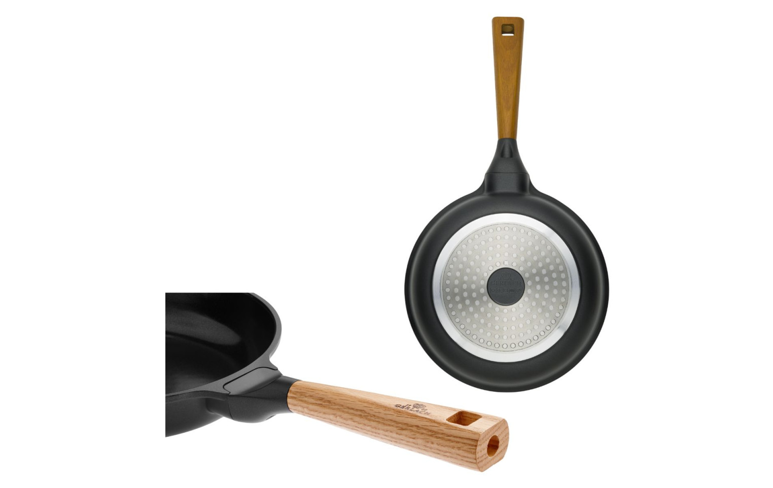 Zestaw garnek 24 cm + garnek 28 cm + patelnia 24 cm z powłoką ceramiczną NATUR