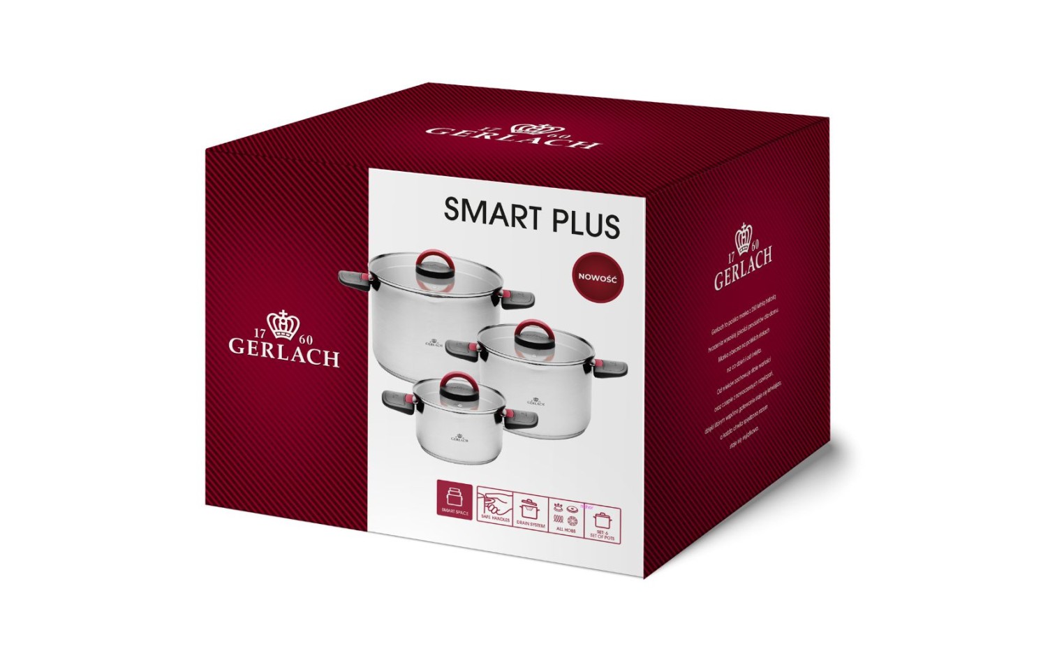 Zestaw garnków 6 el. SMART PLUS + Zestaw patelni SMART THERMOCOAT 20/24/28cm