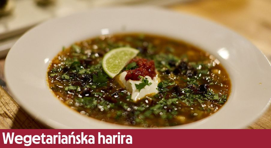 Wegetariańska harira – gorąca zupa z soczewicą