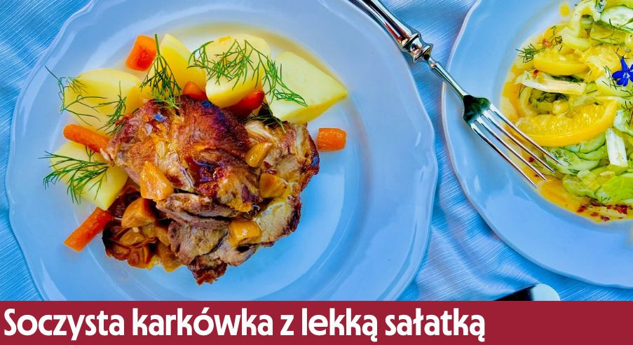 Soczysta karkówka  w towarzystwie letniej lekkiej sałatki – upiecz danie w garnku NATUR IRON