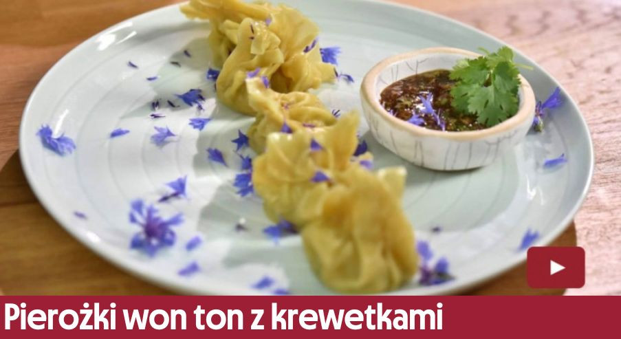 Pierożki won ton z krewetkami, warzywami i sosem ostrygowo-imbirowym – przepis w duchu zero waste